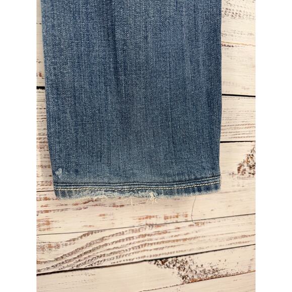 Miss Me Bootcut Jeans Light Wash Mid Rise Y2K Stretch Bedazzled Rhinestones 33 - Picture 10 of 12